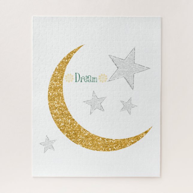 Quebra-cabeça Silver Stars Dourada Lua (Vertical)