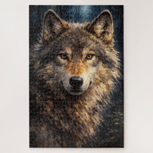 Quebra-cabeça Silver Timber | Wolf Wildlife Art | Puzzle (Vertical)