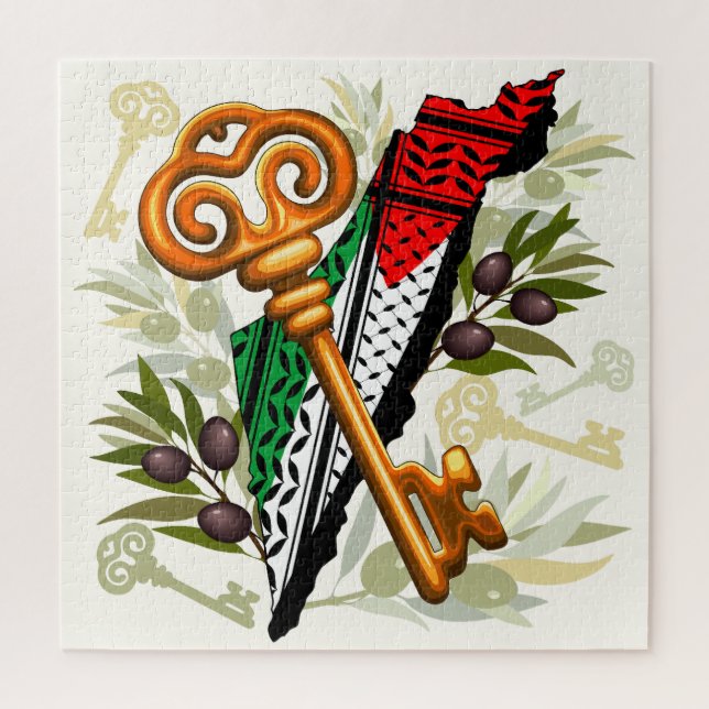 Quebra-cabeça Símbolo chave palestino do direito de retorno (Vertical)