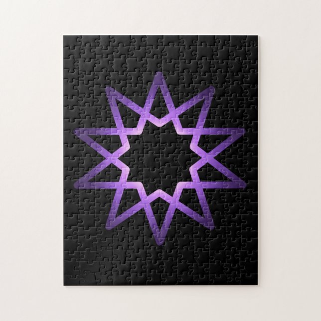 Quebra-cabeça Símbolo de Estrela Roxa da Árvore da Vida (Vertical)