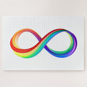 Quebra-cabeça Símbolo de Infinidade Arco-Íris em Camadas