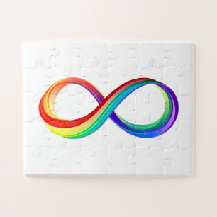 Quebra-cabeça Símbolo de Infinidade Arco-Íris em Camadas