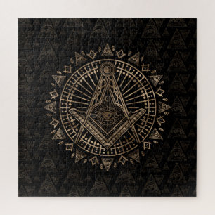 Quebra-cabeça Símbolo maçonário Quadrado e Bússolas