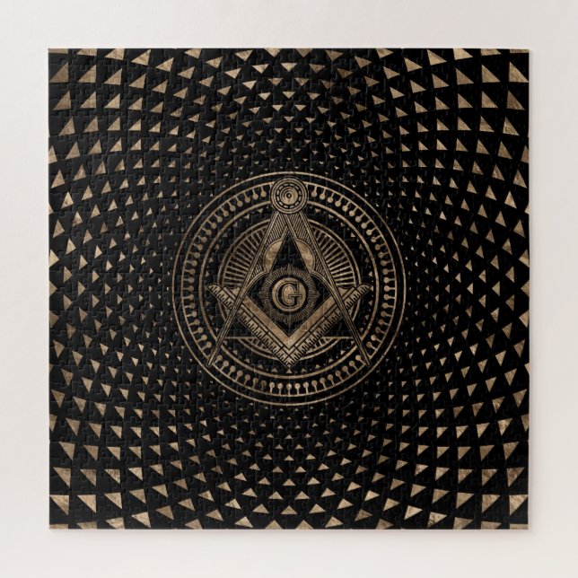 Quebra-cabeça Símbolo maçonário Quadrado e Bússolas (Vertical)