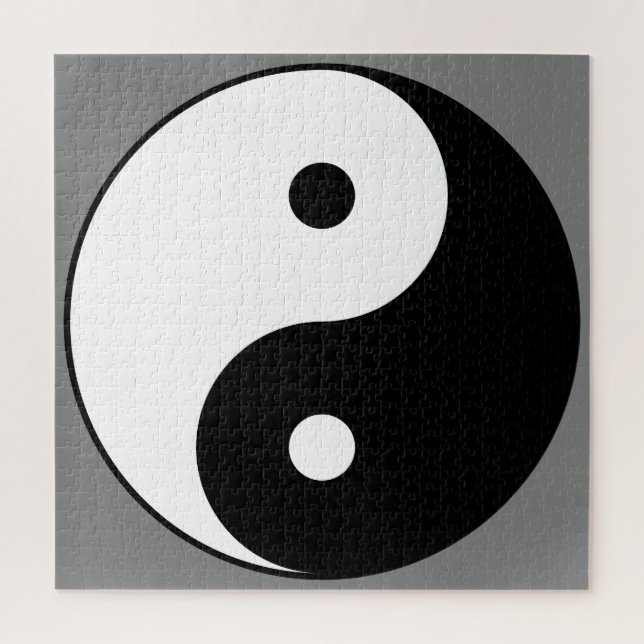 Quebra-cabeça Símbolo Yin e Yang (Taoist Taijitu Chinês) (Vertical)