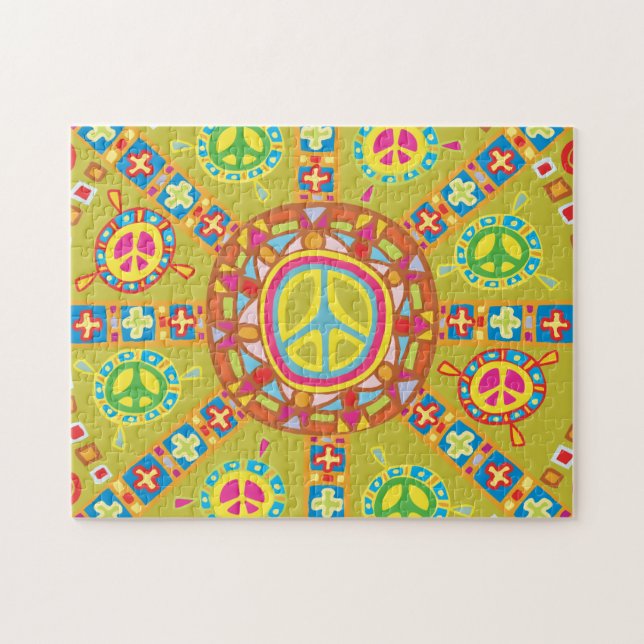 Quebra-cabeça Símbolos de Paz Design (Horizontal)