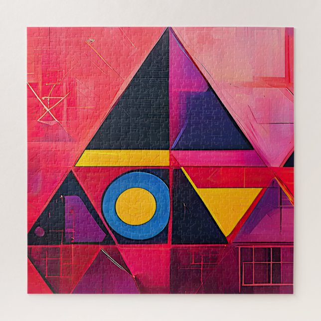 Quebra-cabeça Símbolos Geométricos Abstrato nº 04. (Vertical)
