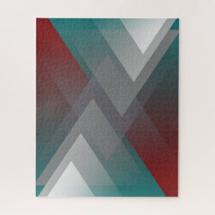 Quebra-cabeça Simetria da cinza Teal burgundy