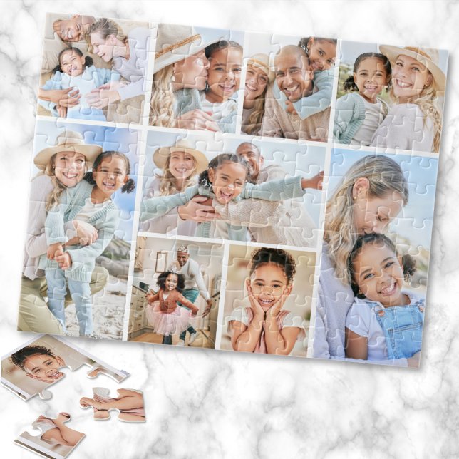 Quebra-cabeça Simple Custom Family Photo Collage (Simple Custom Family Photo Collage jigsaw puzzle )