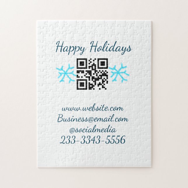 Quebra-cabeça simple custom QR code add your name text  Classic  (Vertical)