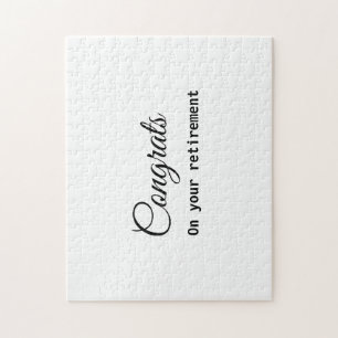 Quebra-cabeça Simple minimal congratulations retirement add name