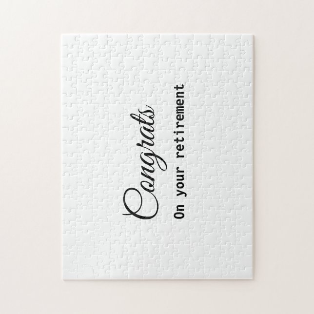 Quebra-cabeça Simple minimal congratulations retirement add name (Vertical)