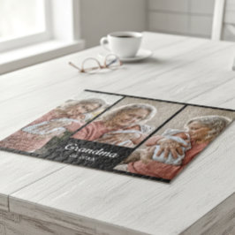 Quebra-cabeça  Simple Script Grandma Year Est. 3 Photo Acrylic