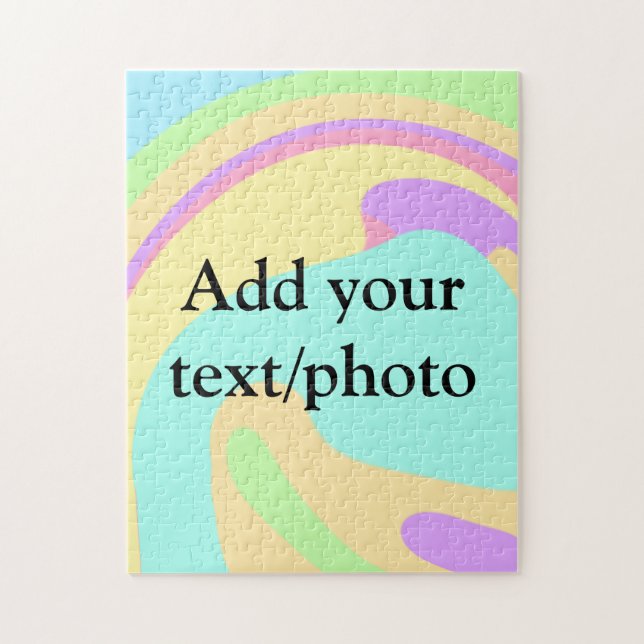 Quebra-cabeça Simples acrilato de fluido adicione seu nome de te (Vertical)