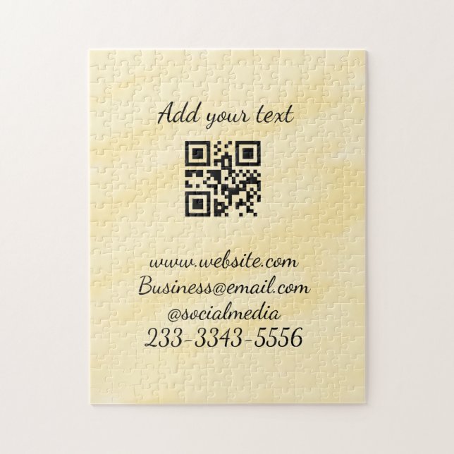 Quebra-cabeça simples código QR personalizado adicionar seu nome (Vertical)