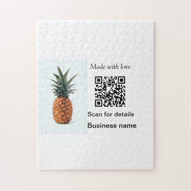 Quebra-cabeça Simples detalhes de negócios de código q r de frut (Vertical)
