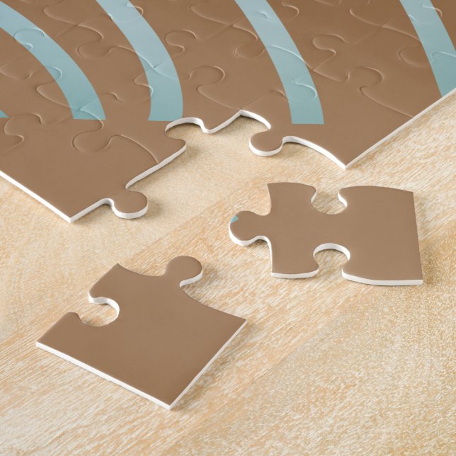 Quebra-cabeça simples e personalizado BLACK mandala monograma ad (Lateral)