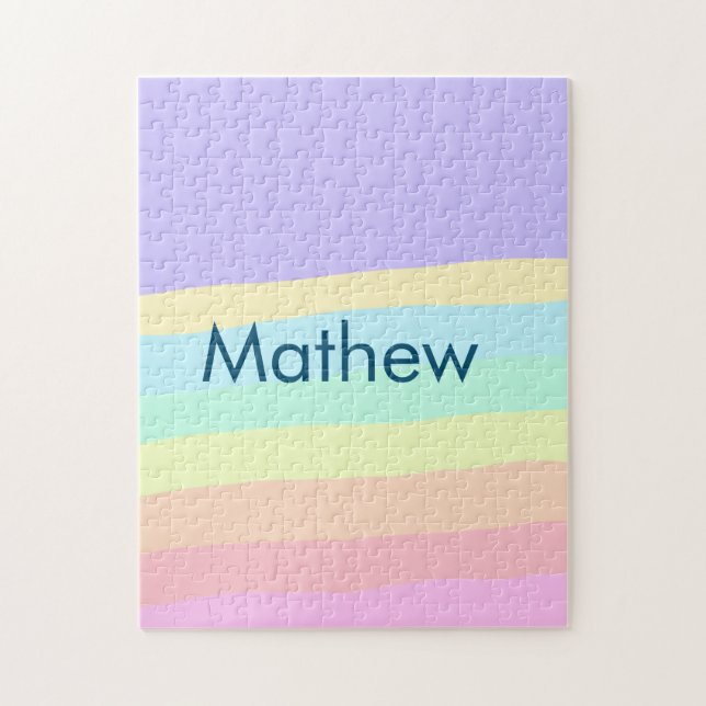 Quebra-cabeça simples letra inicial monograma adicionar sua letr (Vertical)