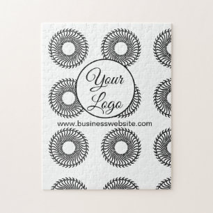 Quebra-cabeça simples minimal adicione seu logotipo/design manda