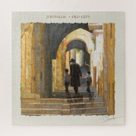 Quebra-cabeça Simta Jerusalem Cidade Antiga Israel Pintura a óle