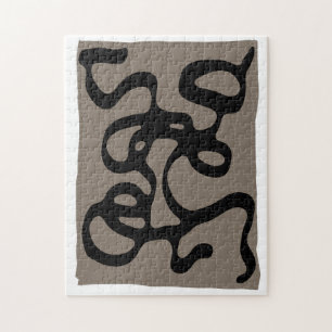 Quebra-cabeça Sinais distantes: Abstrato preto e Cinza