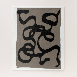 Quebra-cabeça Sinais distantes: Abstrato preto e Cinza