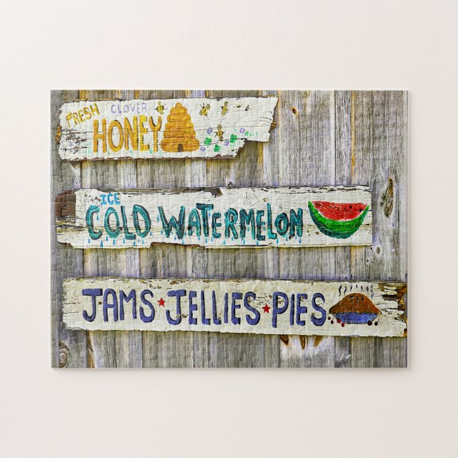 Quebra-cabeça Sinais Vintage Americanos Antigos. (Horizontal)