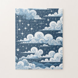 Quebra-cabeça Sinal de boas-vindas do Chá de fraldas azul celest