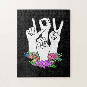 Quebra-cabeça Sinal de Mão do Professor ASL