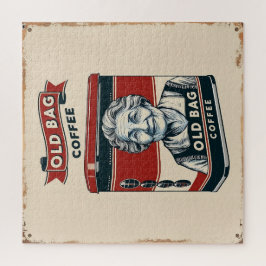 Quebra-cabeça Sinal De Publicidade Tin Para Café De Saco Antigo