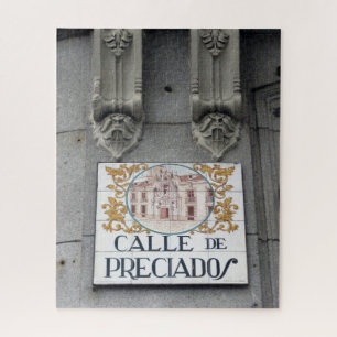 Quebra-cabeça Sinal de rua de Madrid - 16x20 - 1520 pcs, Quebra-