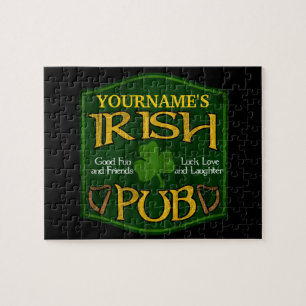 Quebra-cabeça Sinal irlandês personalizado do bar
