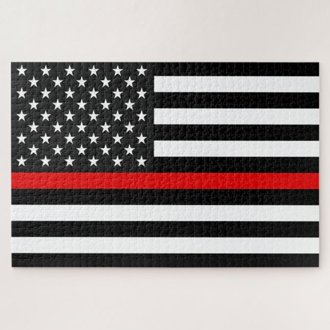 Quebra-cabeça Sinalizador Americano Thin Red Line (Horizontal)