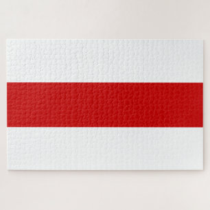Quebra-cabeça Sinalizador da Bielorrússia (Vermelho e Branco)