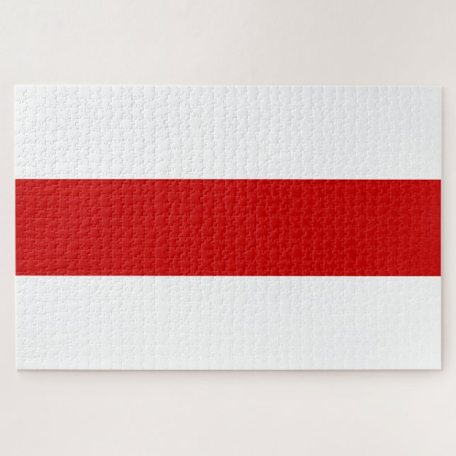 Quebra-cabeça Sinalizador da Bielorrússia (Vermelho e Branco) (Horizontal)