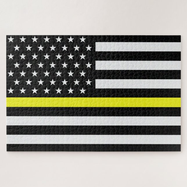 Quebra-cabeça Sinalizador de Linha Amarelo Fino (Horizontal)