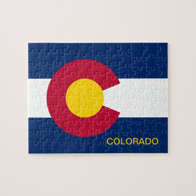 Quebra-cabeça Sinalizador do Estado do Colorado 8x10 (Horizontal)