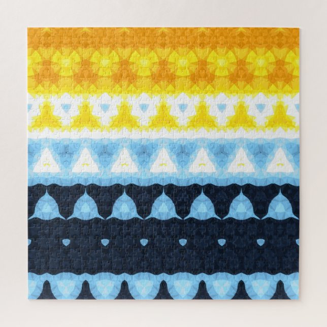 Quebra-cabeça Sinalizador do Orgulho Geométrico de Abstrato AroA (Vertical)