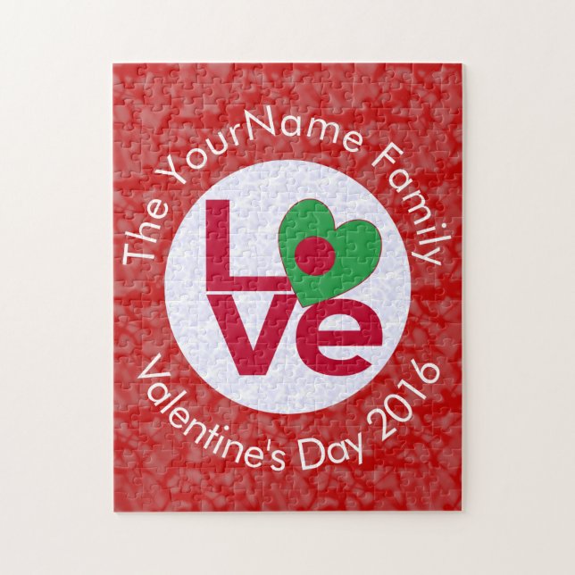 Quebra-cabeça Sinalizador LOVE Vermelho do Bangladesh Personaliz (Vertical)