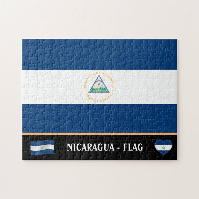 Quebra-cabeça Sinalizador nicaraguense e país nicaraguense / Nic (Horizontal)
