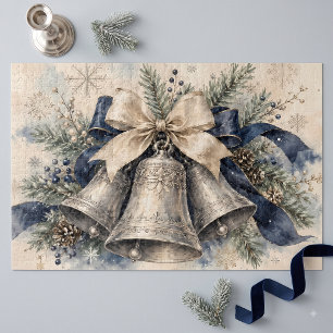 Quebra-cabeça Sinos de Natal em Prata Elegantes em Aquarela