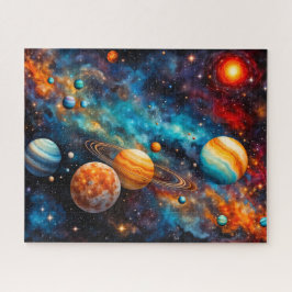 Quebra-cabeça Sistema Solar Galáxia Espaço Colorido