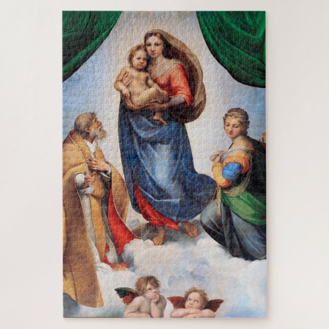 Quebra-cabeça Sistine Madonna, Raphael (Vertical)