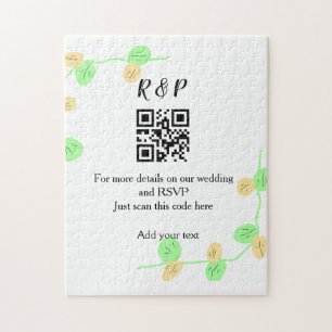 Quebra-cabeça site de casamento rsvp q r código adicionar nome t