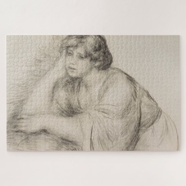 Quebra-cabeça Sitting Girl (por Pierre-Auguste Renoir) (Horizontal)