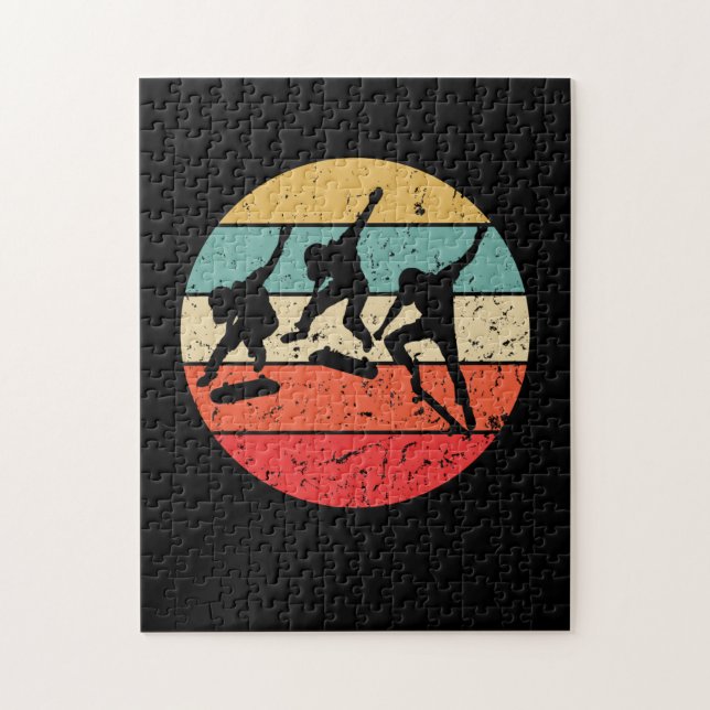 Quebra-cabeça Skateboard - Vintage Retro Skateboarder (Vertical)