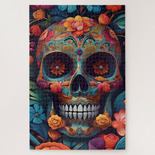 Quebra-cabeça Skeleton Art Muerto Fest Dio Los Muertos Recente