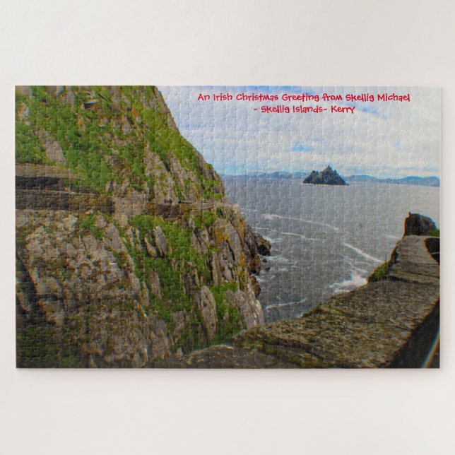 Quebra-cabeça Skellig Michael Ilhas Skellig Kerry. Jigsaw Puz (Horizontal)