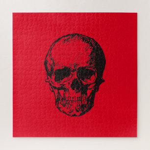 Quebra-cabeça Skull Red Pop Art