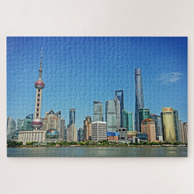Quebra-cabeça Skyline da barreira - 20x30 de Shanghai - 1014 (Horizontal)
